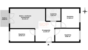 Mieszkanie czteropokojowe 71,14 m², Zabrodzie, Zabrodzka, Sprzedaż