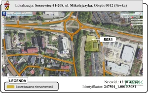 Działka 3 350,00 m², Sosnowiec, Niwka, Mikołajczyka, Sprzedaż