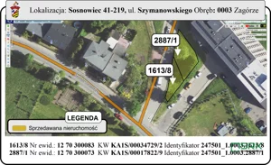 Działka 308,00 m², Sosnowiec, Zagórze, Szymanowskiego, Sprzedaż