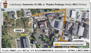Działka 822,00 m², Sosnowiec, Niwka, Wojska Polskiego, Sprzedaż