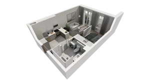 1 pokój, mieszkanie 33,87 m², parter, oferta nr C.45, Osiedle Salvia, Warszawa, Białołęka, Kobiałka, ul. Mańkowska