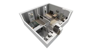 2 pokoje, mieszkanie 45,60 m², parter, oferta nr A.05, Osiedle Salvia, Warszawa, Białołęka, Kobiałka, ul. Mańkowska