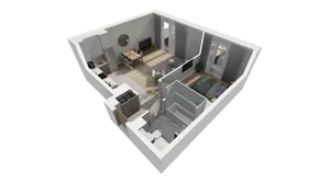 2 pokoje, mieszkanie 45,71 m², parter, oferta nr A.48, Osiedle Salvia, Warszawa, Białołęka, Kobiałka, ul. Mańkowska