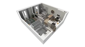 2 pokoje, mieszkanie 39,12 m², parter, oferta nr C.47, Osiedle Salvia, Warszawa, Białołęka, Kobiałka, ul. Mańkowska