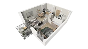 2 pokoje, mieszkanie 39,12 m², parter, oferta nr C.47, Osiedle Salvia, Warszawa, Białołęka, Kobiałka, ul. Mańkowska