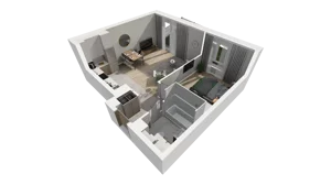 2 pokoje, mieszkanie 45,74 m², parter, oferta nr C.48, Osiedle Salvia, Warszawa, Białołęka, Kobiałka, ul. Mańkowska