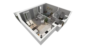 2 pokoje, mieszkanie 45,74 m², parter, oferta nr C.48, Osiedle Salvia, Warszawa, Białołęka, Kobiałka, ul. Mańkowska
