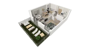 2 pokoje, mieszkanie 38,99 m², parter, oferta nr A.47, Osiedle Salvia, Warszawa, Białołęka, Kobiałka, ul. Mańkowska