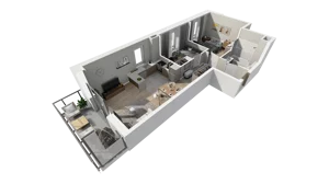 3 pokoje, mieszkanie 54,14 m², parter, oferta nr A.07, Osiedle Salvia, Warszawa, Białołęka, Kobiałka, ul. Mańkowska