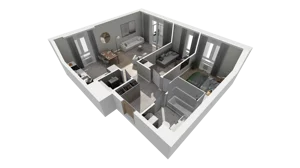 3 pokoje, mieszkanie 60,32 m², piętro 1, oferta nr A.15, Osiedle Salvia, Warszawa, Białołęka, Kobiałka, ul. Mańkowska