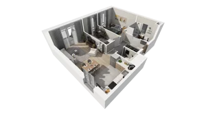 3 pokoje, mieszkanie 60,32 m², piętro 1, oferta nr A.15, Osiedle Salvia, Warszawa, Białołęka, Kobiałka, ul. Mańkowska
