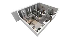 3 pokoje, mieszkanie 51,71 m², piętro 1, oferta nr A.18, Osiedle Salvia, Warszawa, Białołęka, Kobiałka, ul. Mańkowska