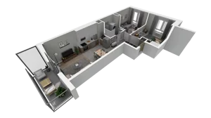 3 pokoje, mieszkanie 53,12 m², piętro 1, oferta nr A.51, Osiedle Salvia, Warszawa, Białołęka, Kobiałka, ul. Mańkowska