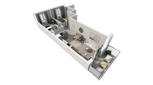 3 pokoje, mieszkanie 53,12 m², piętro 1, oferta nr A.51, Osiedle Salvia, Warszawa, Białołęka, Kobiałka, ul. Mańkowska