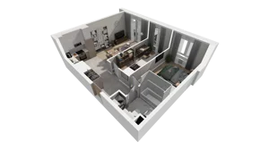 3 pokoje, mieszkanie 51,32 m², piętro 1, oferta nr B.20, Osiedle Salvia, Warszawa, Białołęka, Kobiałka, ul. Mańkowska