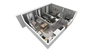 3 pokoje, mieszkanie 51,32 m², piętro 1, oferta nr B.20, Osiedle Salvia, Warszawa, Białołęka, Kobiałka, ul. Mańkowska