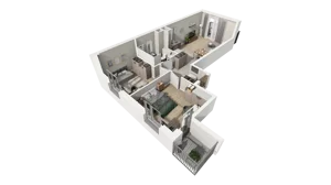 3 pokoje, mieszkanie 61,89 m², piętro 1, oferta nr B.23, Osiedle Salvia, Warszawa, Białołęka, Kobiałka, ul. Mańkowska