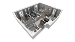 3 pokoje, mieszkanie 60,31 m², parter, oferta nr C.02, Osiedle Salvia, Warszawa, Białołęka, Kobiałka, ul. Mańkowska