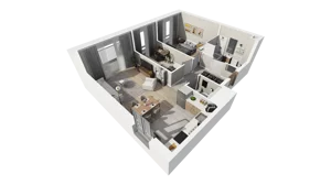 3 pokoje, mieszkanie 60,35 m², parter, oferta nr C.03, Osiedle Salvia, Warszawa, Białołęka, Kobiałka, ul. Mańkowska