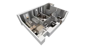 3 pokoje, mieszkanie 55,12 m², piętro 2, oferta nr C.36, Osiedle Salvia, Warszawa, Białołęka, Kobiałka, ul. Mańkowska