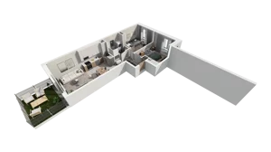 3 pokoje, mieszkanie 53,13 m², parter, oferta nr C.43, Osiedle Salvia, Warszawa, Białołęka, Kobiałka, ul. Mańkowska