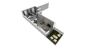 3 pokoje, mieszkanie 53,13 m², parter, oferta nr C.43, Osiedle Salvia, Warszawa, Białołęka, Kobiałka, ul. Mańkowska