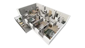 4 pokoje, mieszkanie 71,05 m², piętro 1, oferta nr C.54, Osiedle Salvia, Warszawa, Białołęka, Kobiałka, ul. Mańkowska