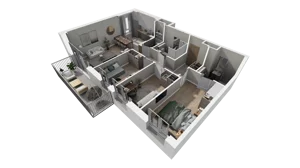4 pokoje, mieszkanie 75,10 m², piętro 1, oferta nr C.55, Osiedle Salvia, Warszawa, Białołęka, Kobiałka, ul. Mańkowska