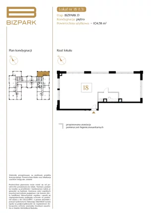 Lokal użytkowy 104,58 m², oferta nr 18, Bizpark, Skórzewo, ul. Kozierowskiego 6