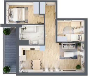 3 pokoje, mieszkanie 53,31 m², piętro 3, oferta nr 13, Popiełuszki, Szczecin, Zachód, Pogodno, ul. Popiełuszki 6