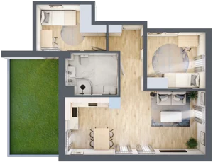 3 pokoje, mieszkanie 52,72 m², parter, oferta nr 1, Popiełuszki, Szczecin, Zachód, Pogodno, ul. Popiełuszki 6