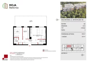 3 pokoje, mieszkanie 59,02 m², parter, oferta nr A3.0.9, Moja Retkinia Etap 2, Łódź, Polesie, Retkinia, ul. Obywatelska 158