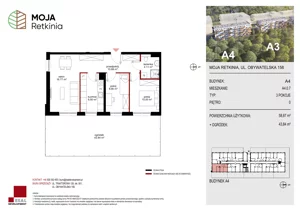 3 pokoje, mieszkanie 58,87 m², parter, oferta nr A4.0.7, Moja Retkinia Etap 2, Łódź, Polesie, Retkinia, ul. Obywatelska 158