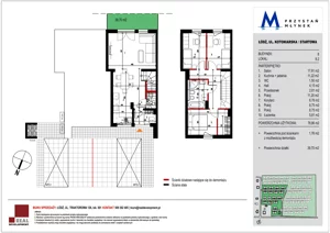 4 pokoje, mieszkanie 79,02 m², parter, oferta nr 8.2, Przystań Młynek, Łódź, Górna, Dąbrowa, ul. Kotoniarska/ Startowa