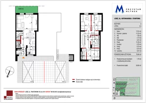 4 pokoje, mieszkanie 79,02 m², parter, oferta nr 8.3, Przystań Młynek, Łódź, Górna, Dąbrowa, ul. Kotoniarska/ Startowa