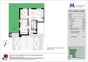3 pokoje, mieszkanie 69,85 m², parter, oferta nr 7.1, Przystań Młynek, Łódź, Górna, Dąbrowa, ul. Kotoniarska/ Startowa