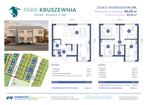 Dom 80,40 m², oferta nr Pn.1/9L, Park Kruszewnia etap 3, Kruszewnia, ul. Białowieska