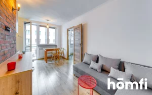 Mieszkanie dwupokojowe 33,46 m², Łódź, Polesie, Marcina Kasprzaka, Wynajem