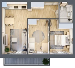3 pokoje, mieszkanie 51,33 m², piętro 1, oferta nr LAK2M03, Lipa Piotrowska, Wrocław, Lipa Piotrowska, Psie Pole, ul. Szałwiowa 6