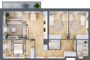 4 pokoje, mieszkanie 80,99 m², piętro 2, oferta nr LAK1M10, Lipa Piotrowska, Wrocław, Lipa Piotrowska, Psie Pole, ul. Szałwiowa 6