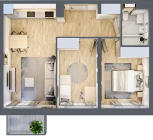3 pokoje, mieszkanie 52,69 m², piętro 1, oferta nr LAK2M06, Lipa Piotrowska, Wrocław, Lipa Piotrowska, Psie Pole, ul. Szałwiowa 6