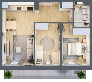 3 pokoje, mieszkanie 52,91 m², piętro 3, oferta nr LAK1M13, Lipa Piotrowska, Wrocław, Lipa Piotrowska, Psie Pole, ul. Szałwiowa 6