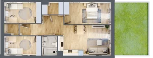 4 pokoje, mieszkanie 79,62 m², parter, oferta nr LAK0M01, Lipa Piotrowska, Wrocław, Lipa Piotrowska, Psie Pole, ul. Szałwiowa 6