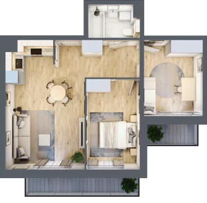 3 pokoje, mieszkanie 54,54 m², piętro 2, oferta nr LAK2M09, Lipa Piotrowska, Wrocław, Lipa Piotrowska, Psie Pole, ul. Szałwiowa 6