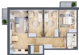 4 pokoje, mieszkanie 73,99 m², piętro 2, oferta nr LBK1M34, Lipa Piotrowska, Wrocław, Lipa Piotrowska, Psie Pole, ul. Szałwiowa 6
