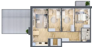 4 pokoje, mieszkanie 74,04 m², piętro 1, oferta nr LBK1M22, Lipa Piotrowska, Wrocław, Lipa Piotrowska, Psie Pole, ul. Szałwiowa 6