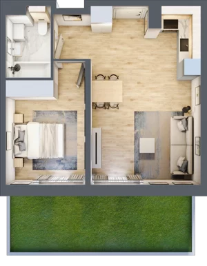 2 pokoje, mieszkanie 43,90 m², parter, oferta nr LBK1M07, Lipa Piotrowska, Wrocław, Lipa Piotrowska, Psie Pole, ul. Szałwiowa 6
