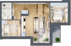 3 pokoje, apartament 55,78 m², parter, oferta nr K1.0.M03, Miasto Ogród Karłowice, Wrocław, Karłowice-Różanka, Psie Pole, ul. ks. Norberta Bończyka 40