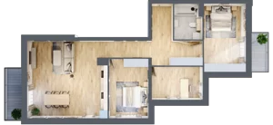 4 pokoje, apartament 95,24 m², piętro 1, oferta nr K5.1.M52, Miasto Ogród Karłowice, Wrocław, Karłowice-Różanka, Psie Pole, ul. ks. Norberta Bończyka 40