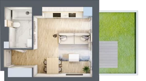 1 pokój, apartament 26,45 m², parter, oferta nr 00.1.M10, Mieszczańska Park, Wrocław, Nadodrze, ul. Dmowskiego